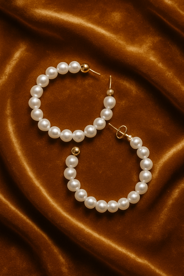 Classic Pearl Hoop Earrings