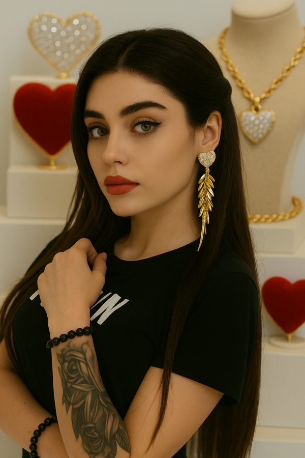 Heart Drop Earrings
