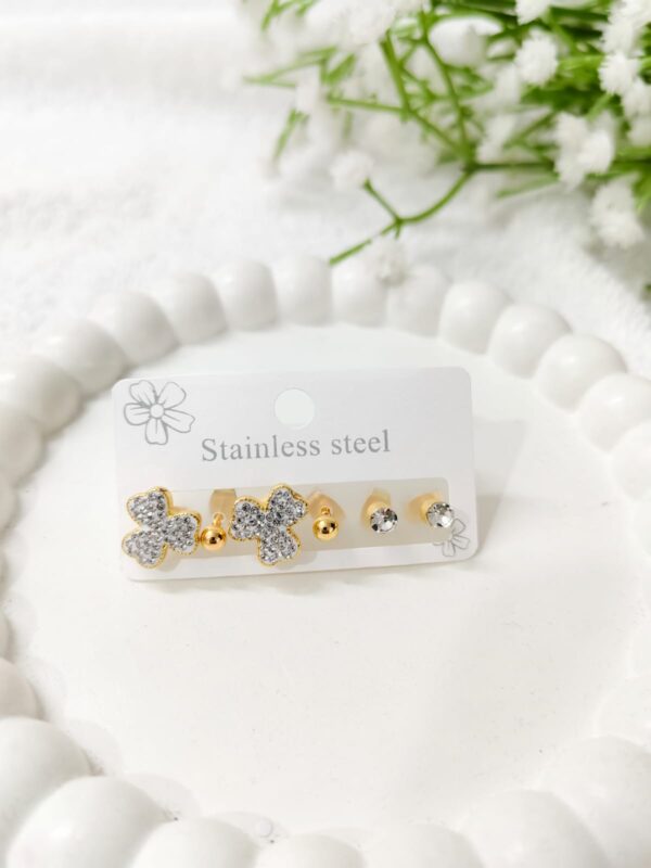 Combo earrings flower shape