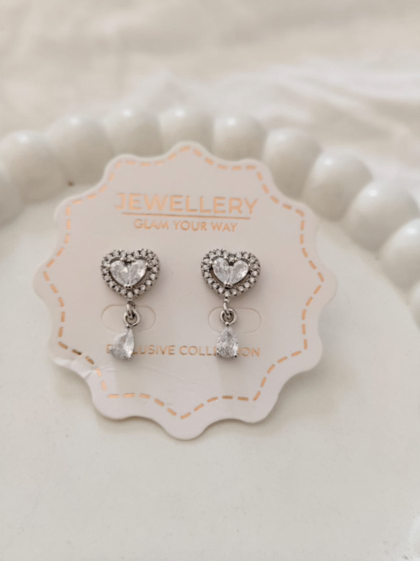 Silver Small heart Stud