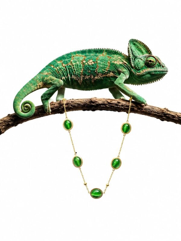 Green colored stone chain